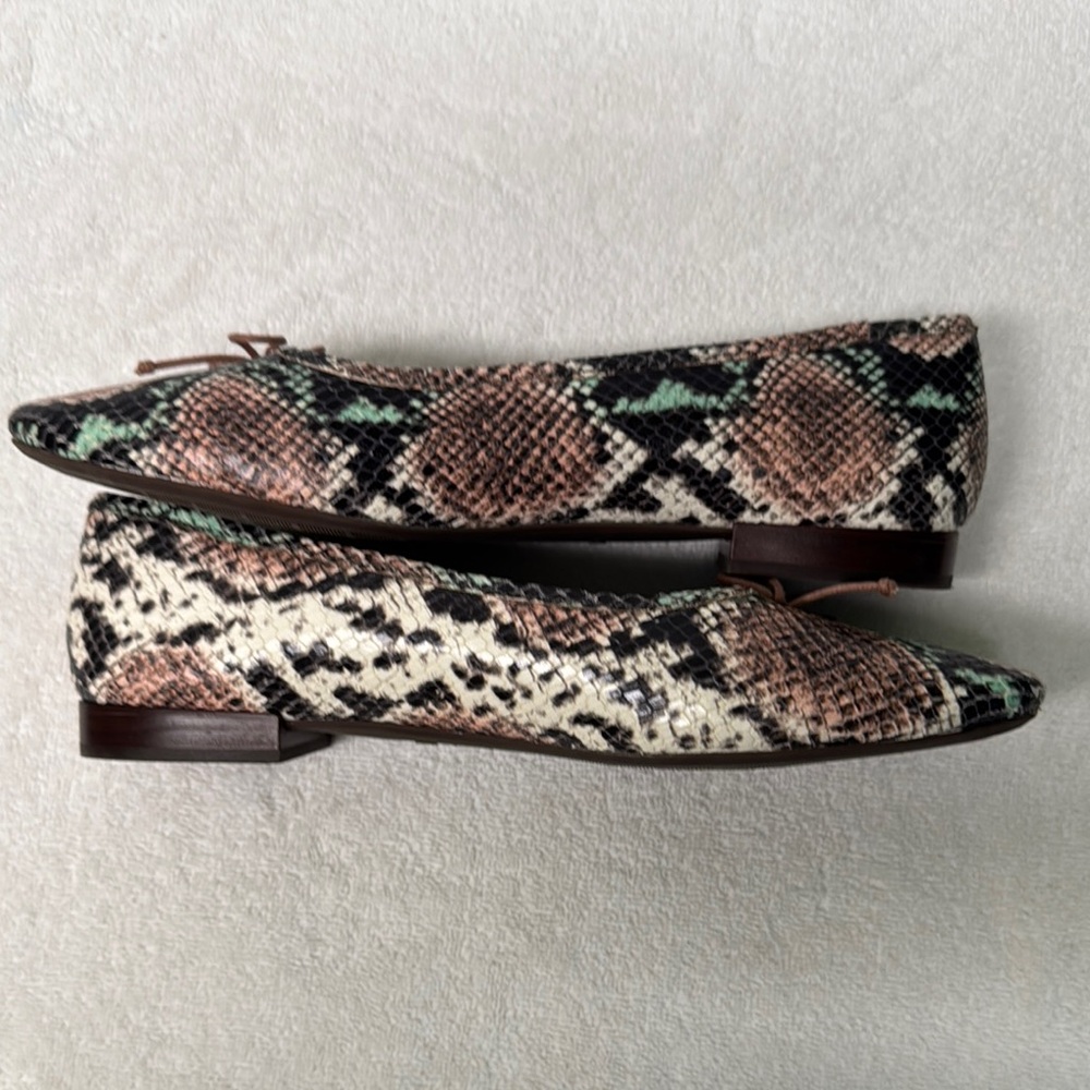 Madewell The Adele Snakeskin Ballet Flat Size 9.5 - Picture 3 of 11